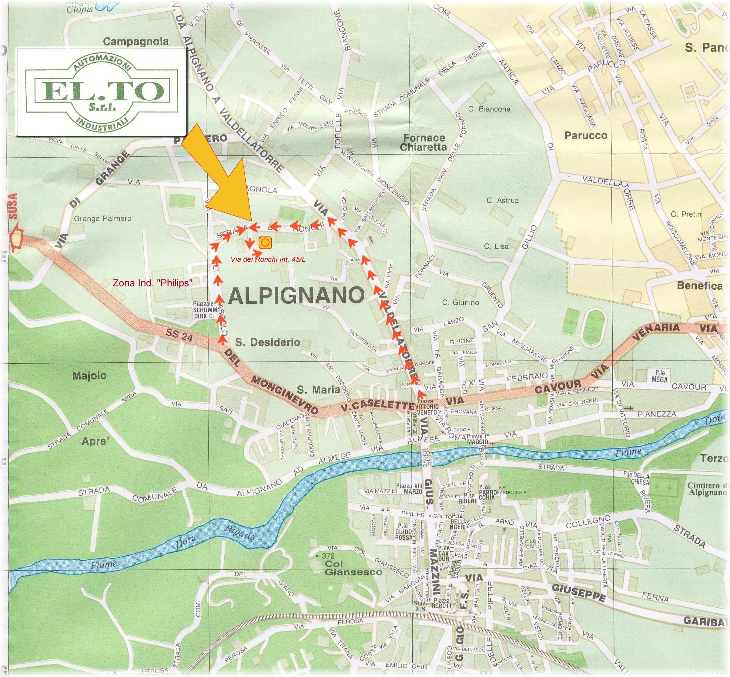 Mappa di Alpignano
